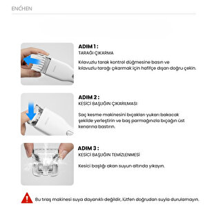 Boost Beyaz Taşınabilir Şarjlı Saç Kesim Makinesi
