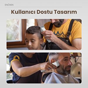 Enchen Boost Beyaz Taşınabilir Şarjlı Saç Kesim Makinesi