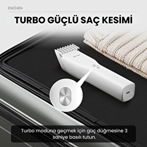 Enchen Boost Beyaz Taşınabilir Şarjlı Saç Kesim Makinesi