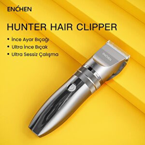 Enchen Hunter Ayarlanabilir Başlıklı Hassas Kesim Şarjlı Saç Ve Tıraş Makinesi