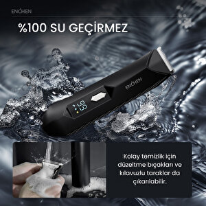Enchen Spark 2 Suya Dayanıklı Ipx7 Led Işıklı Çok Fonksiyonlu Dijital Göstergeli Şarjlı Saç Ve Tıraş Makinesi