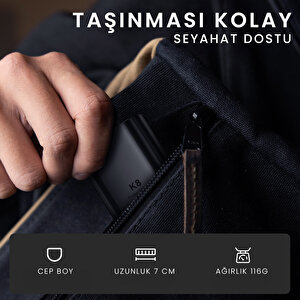 K8 Suya Dayanıklı Taşınabilir Seyahat Boy Çift Yönlü Kavisli 3d Döner Başlıklı  Şarjlı Tıraş Makinesi