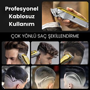 Enchen Boost 3 Gold Ayarlanabilir Başlıklı Dijital Göstergeli Şarjlı Profesyonel Saç Kesim Makinesi