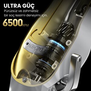 Enchen Boost 3 Gold Ayarlanabilir Başlıklı Dijital Göstergeli Şarjlı Profesyonel Saç Kesim Makinesi