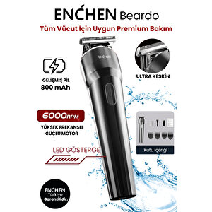 Enchen Beardo Çok Fonksiyonlu Tüm Vücut İçin Uygun Şarjlı Saç Ve Tıraş Makinesi