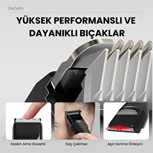 Enchen Boost 2 Siyah Taşınabilir Şarjlı Saç Kesim Makinesi