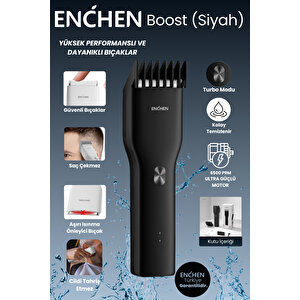 Enchen Boost Siyah Taşınabilir Şarjlı Saç Kesim Makinesi