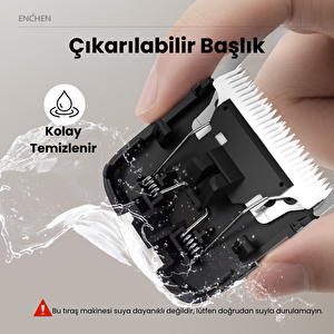 Enchen Boost Siyah Taşınabilir Şarjlı Saç Kesim Makinesi