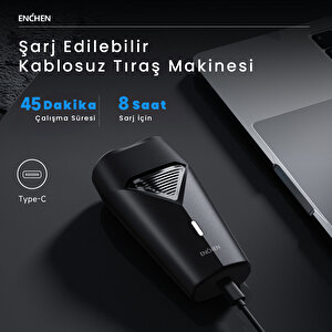 Enchen K3 Siyah Taşınabilir Seyahat Boy Mini Şarjlı Tıraş Makinesi