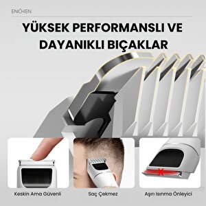 Enchen Boost 2 Beyaz Taşınabilir Şarjlı Saç Kesim Makinesi