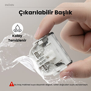 Enchen Boost 2 Beyaz Taşınabilir Şarjlı Saç Kesim Makinesi