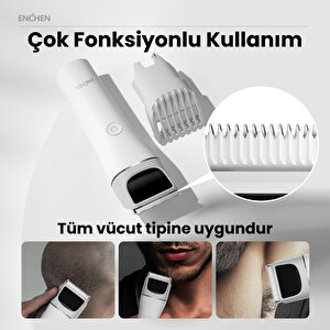 Enchen Boost 2 Beyaz Taşınabilir Şarjlı Saç Kesim Makinesi