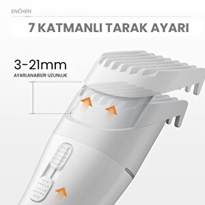 Enchen Boost 2 Beyaz Taşınabilir Şarjlı Saç Kesim Makinesi