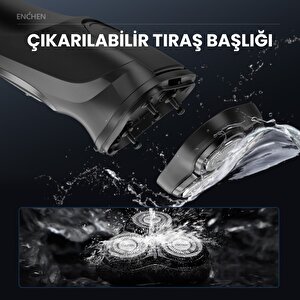 Enchen Blackstone-c Siyah Çift Yönlü Kavisli Bıçaklı Şarjlı Tıraş Makinesi