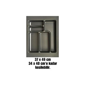 37x49 Cm Antrasit Antibakteriyel Kaşıklık, Istediğiniz Ölçüde -, Çekmece Içi Kaşıklık