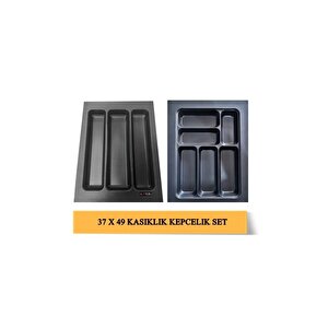 37x49 Cm. Antrasit Kaşıklık Ve Kepçelik 2'li Set 32x40 Cm'e Kadar Kesi̇lebi̇li̇r