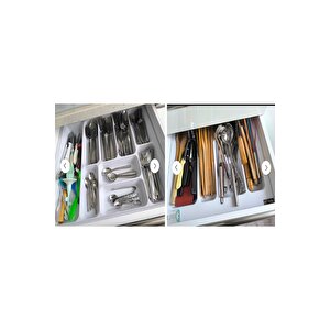 55x49 Cm. Beyaz Kaşıklık Ve Kepçelik 2'li Set 51x41 Cm'e Kadar Kesi̇lebi̇li̇r