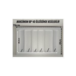 75x49 Cm. Beyaz Kaşıklık Ve Kepçelik 2'li Set 69x41 Cm'e Kadar Kesi̇lebi̇li̇r