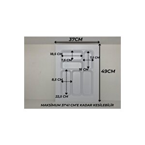 37x49 Cm. Beyaz Kaşıklık Ve Kepçelik 2'li Set 32x41 Cm'e Kadar Kesi̇lebi̇li̇r