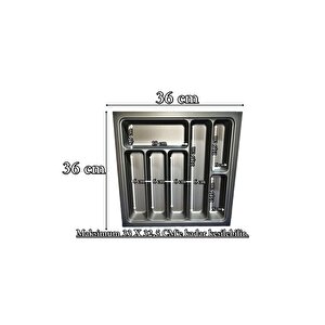 36x36 Çekmece Içi Antrasit Kaşıklık - 33x32,5 Cm'e Kadar Kesi̇lebi̇li̇r