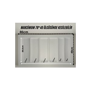 85x49 Cm. Beyaz Kaşıklık Ve Kepçelik 2'li Set 79x41 Cm'e Kadar Kesi̇lebi̇li̇r
