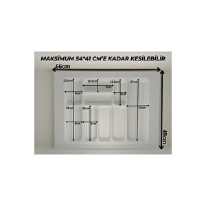 65x49 Cm. Beyaz Kaşıklık Ve Kepçelik 2'li Set 59x41 Cm'e Kadar Kesi̇lebi̇li̇r