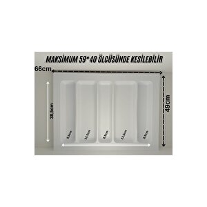 65x49 Cm. Beyaz Kaşıklık Ve Kepçelik 2'li Set 59x41 Cm'e Kadar Kesi̇lebi̇li̇r
