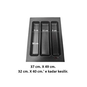 37x49 Mikro Kabartma Desenli Antrasit Kepçelik En 32 Boy 40 Cm'e Kadar Kesilebilir -