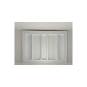 65x49 Cm. 5 Bölmeli Beyaz Çekmece Içi Düzenleyici Kepçelik 60x40 Cm'e Kadar Kesi̇lr -