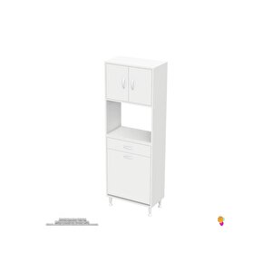 Modilayn Arda 55x173x32,5 Cm 1 Çekmece 1 Göz Sepetli Ve 3 Raf Akıllı Dolap Ile Dağınıklığa Son