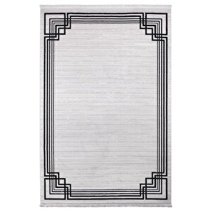 Art Deco 1011 Siyah Serisi Akrilik Salon Oturma Yatak Odası Halısı 160x230 cm