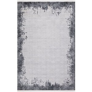 Halı Zaran 1007 Antrasit Serisi Akrilik Salon Oturma Yatak Odası Halısı 200x290 cm