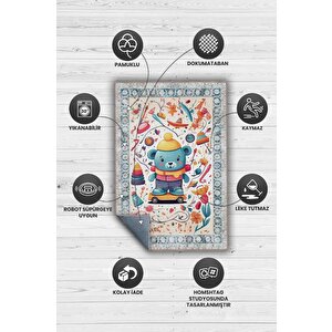 Homshtag Çok Renkli Halı Dokulu Çocuk Odası Halısı Dokuma Rustik Çocuk Halısı Modern Temalı Halı