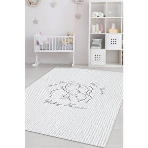 Anne Baba Bebek Kişiye Özel Kişiselleştirilebilir Dokuma Tabanlı Yıkanabilir Ev Halısı 120x180 cm