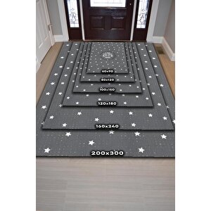 Homshtag Buranın Yeni Starı Gri Renkli Çocuk Odası Halısı Minimal Çocuk Halısı Bebek Temalı Halı
