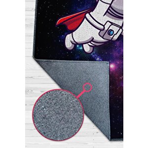 Merhaba Dünya Neon Renkli Çocuk Odası Halısı Minimal Çocuk Halısı Bebek Temalı Halı 80x120 cm