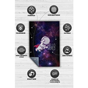Homshtag Merhaba Dünya Neon Renkli Çocuk Odası Halısı Minimal Çocuk Halısı Bebek Temalı Halı