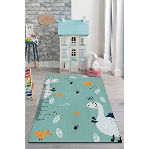 Homshtag Oğlum Büyüyor Metreli Yeşil Renkli Çocuk Odası Halısı Minimal Çocuk Halıs Bebek Temalı Halı