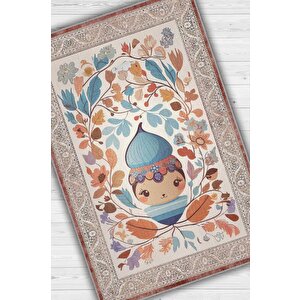 Homshtag Çok Renkli Halı Yumuşak Dokulu Çocuk Odası Halısı Çiçekli Minimal Halı Çocuk Temalı Halı
