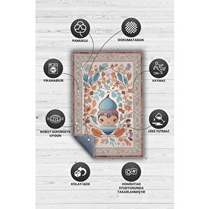 Homshtag Çok Renkli Halı Yumuşak Dokulu Çocuk Odası Halısı Çiçekli Minimal Halı Çocuk Temalı Halı