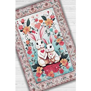 Çok Renkli Halı Dokulu Çocuk Odası Halısı Dokuma Rustik Çocuk Halısı Modern Temalı Halı 200x300 cm