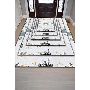 Homshtag Üçüncü Oyuncu Geldi Beyaz Renkli Çocuk Odası Halısı Minimal Çocuk Halısı Bebek Temalı Halı