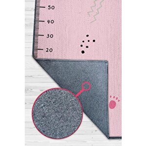Homshtag Kızım Büyüyor Metreli Pembe Renkli Çocuk Odası Halısı Minimal Çocuk Halıs Bebek Temalı Halı