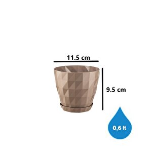 So-krt1 Dekoratif Kristal Saksı Takımı 0.6 Litre No 1 Moka 8175