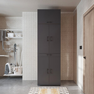 Roomart Dora Banyo Dolabı Kapaklı Çamaşır Ve Kurutma Makinesi Dolabı 70x230 Cm