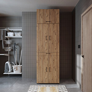 Roomart Dora Banyo Dolabı Kapaklı Çamaşır Ve Kurutma Makinesi Dolabı 70x230 Cm