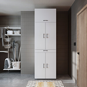 Roomart Dora Banyo Dolabı Kapaklı Çamaşır Ve Kurutma Makinesi Dolabı 70x230 Cm
