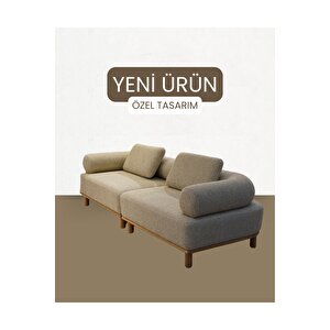 Lavin Bohem Koltuk Takımı, Oturma Odası, Salon Kanepe Ve Berjer Bej Kahverengi