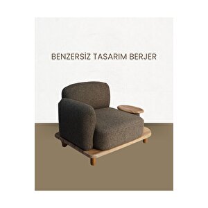 Lavin Bohem Koltuk Takımı, Oturma Odası, Salon Kanepe Ve Berjer Bej Kahverengi