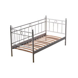 Hypnose Daybed Tek Kişilik Sedir Metal Karyola 90x200 Beyaz